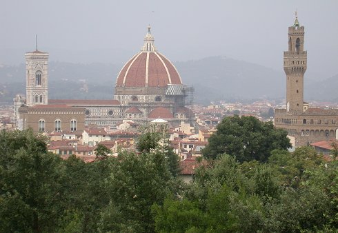 Vue des jardins de Boboli
Florence, Toscane, Italie
Duomo et Palazzo Vecchio
